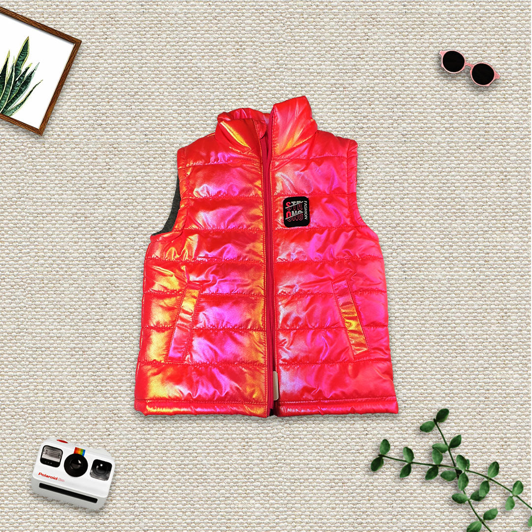 3pc Vest Set Pink & Black