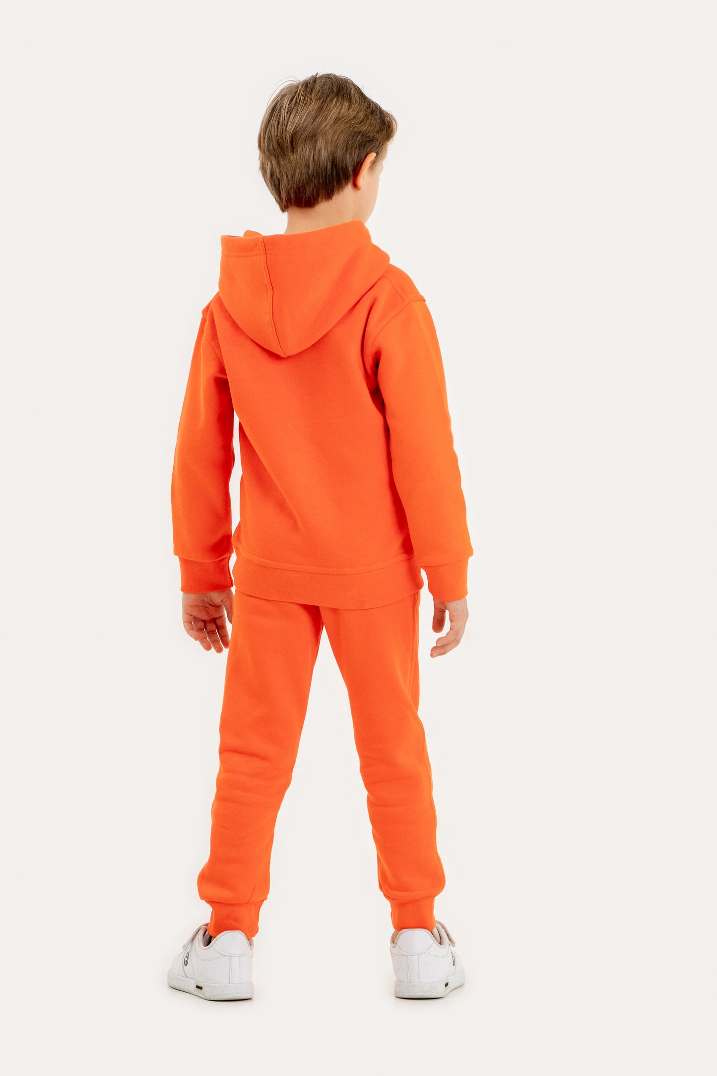 Fleece Hoodie Set - Orange