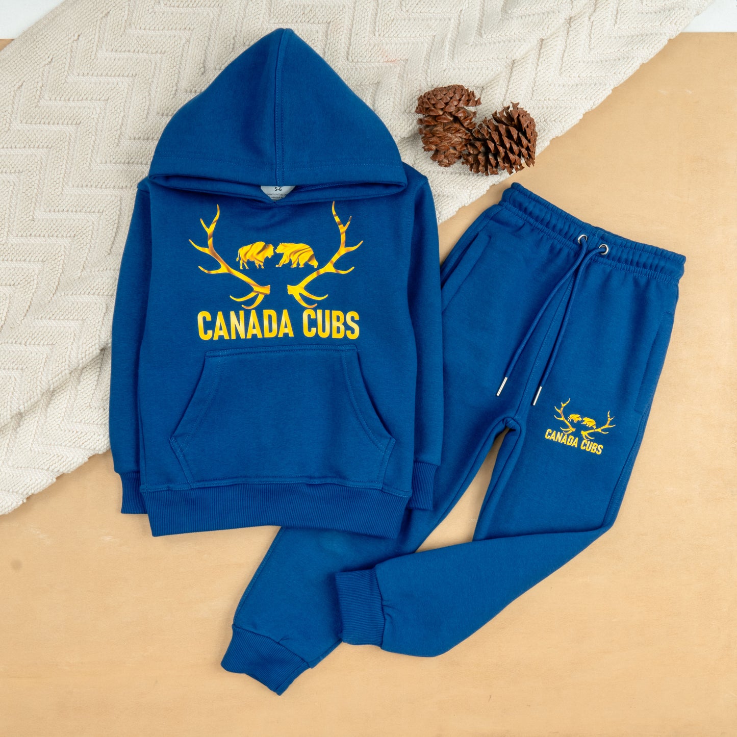 Fleece Hoodie Set - Blue