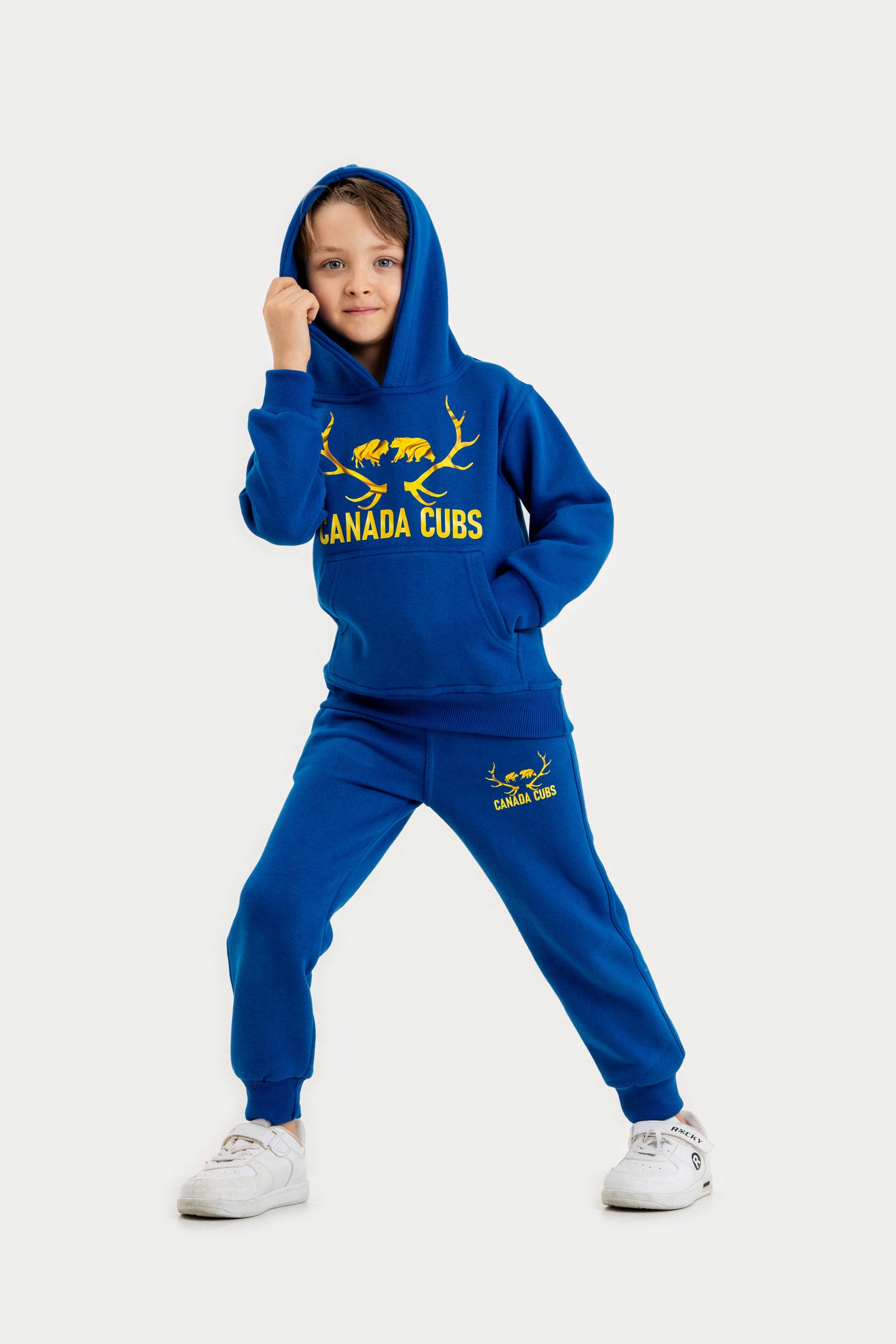 Fleece Hoodie Set - Blue