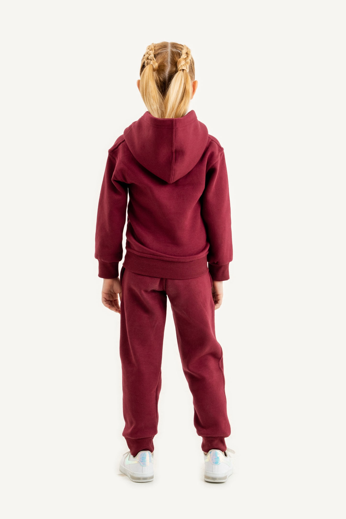 Fleece Hoodie Set - Maroon