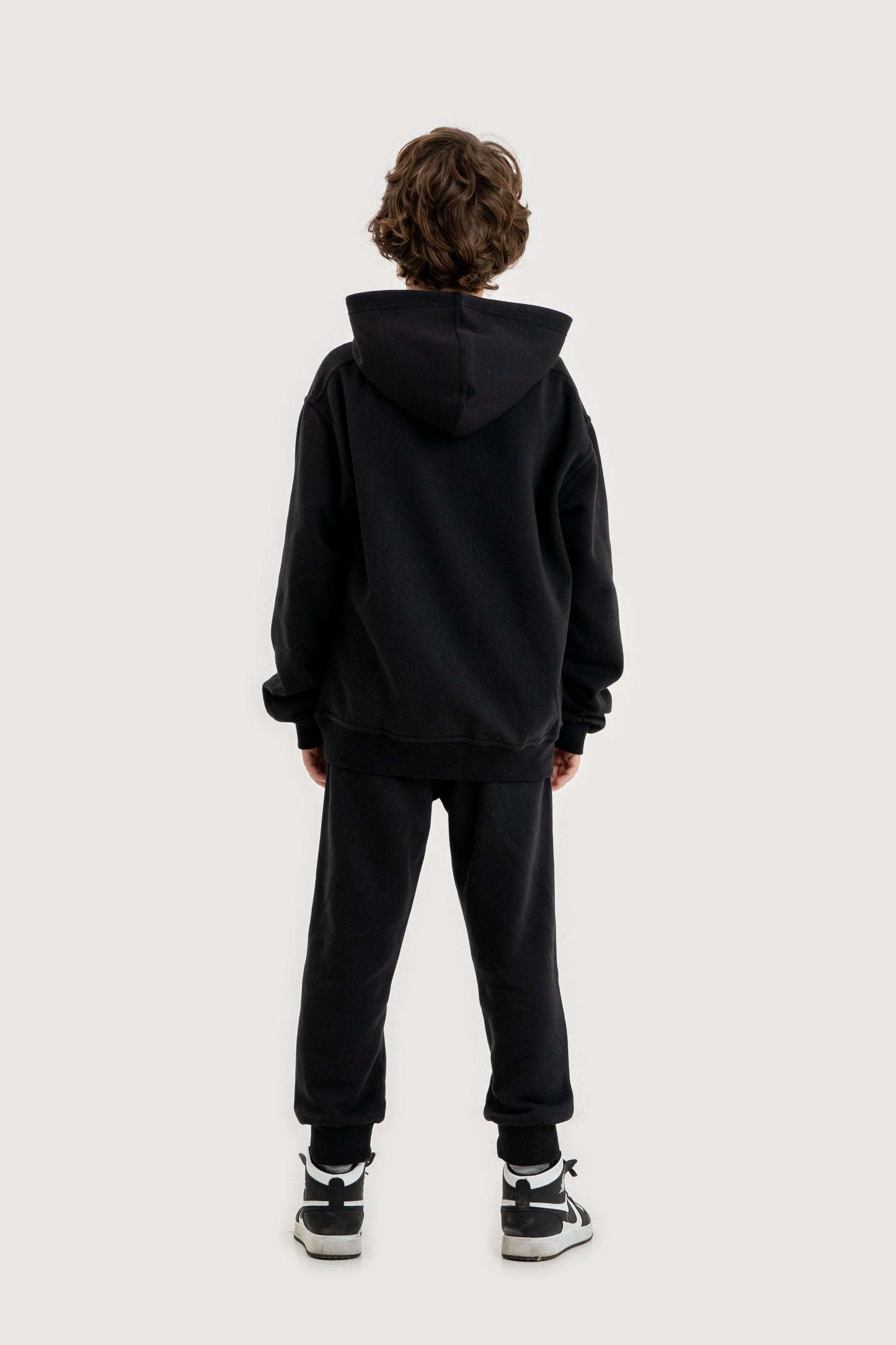 Fleece Hoodie Set - Black