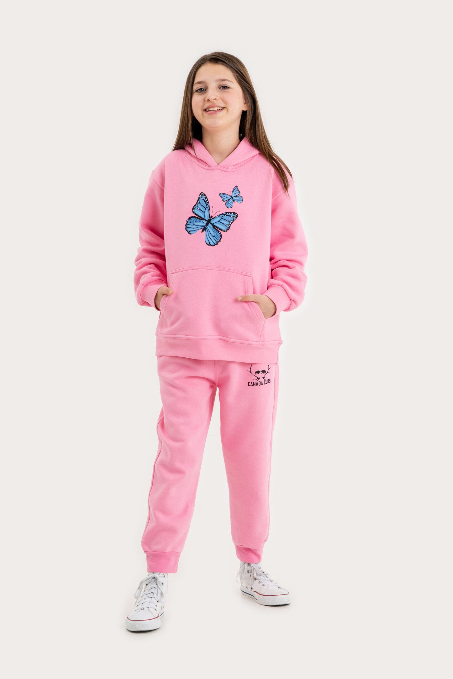 Fleece Hoodie Set - Pink