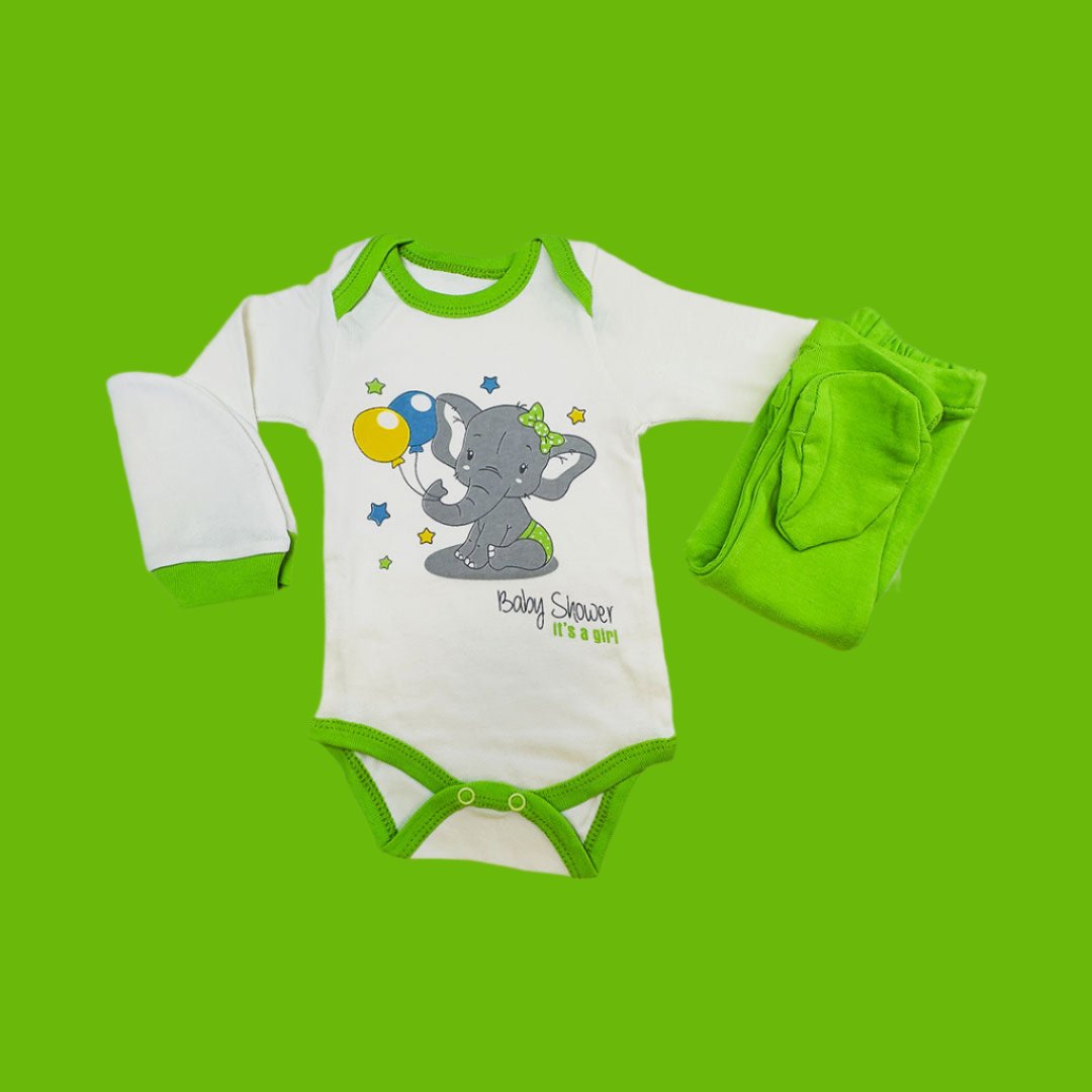 Newborn Infant Romper Set - Elephant