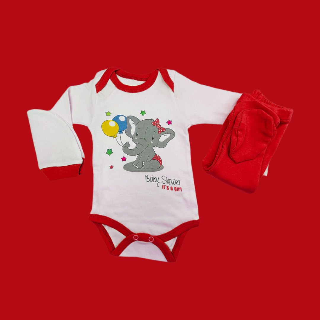 Newborn Infant Romper Set - Elephant