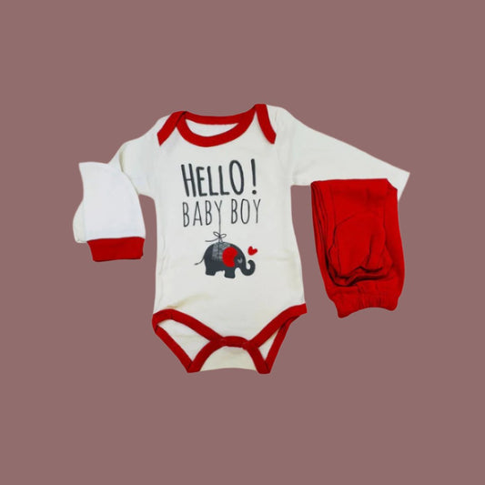 Newborn Infant Romper Set - Mini Elephant